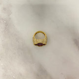 10K Yellow Gold Diamond Flower Ring 2.44Ct Lab Dia / Sapph / 10gr / Size 6 3/4