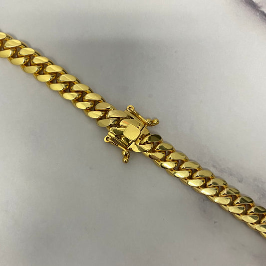 10K Yellow Gold Cuban Links / 244gr / 12mm / 24in