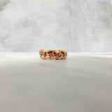 10K Rose Gold Cuban Links Ring / 14.4gr / Size 11.5 / 8.4mm