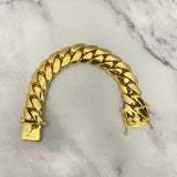 10K Yellow Gold Cuban Links Bracelet / 303.7gr / 8 3/4in / 22mm