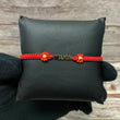 18K Yellow Gold Tejida Red Name Mama Bracelet Adjustable / 0.8gr