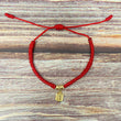 18K Yellow Gold Tejida Letter A Bracelet Adjustable / 0.5gr