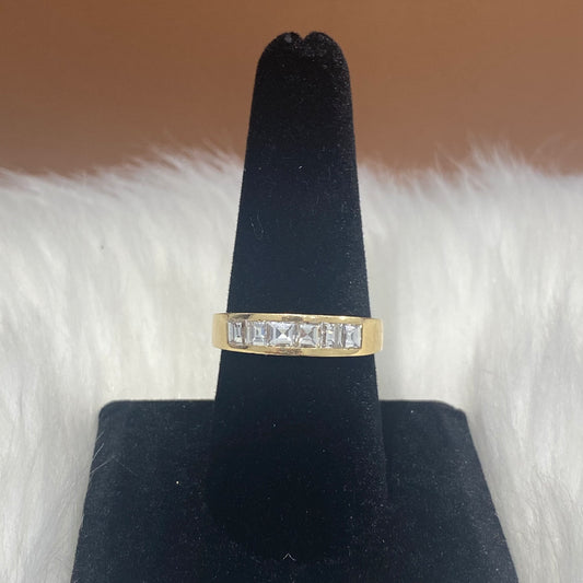 14K Yellow Gold Diamond Luxury Engagement Ring Ct Dia  / 4.5gr / Size 9