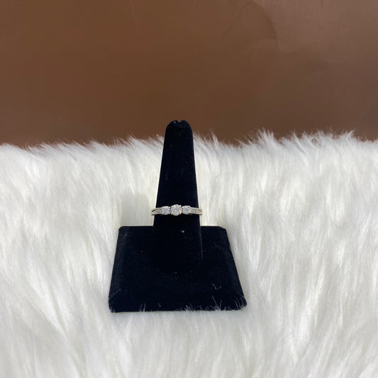 14K White Gold Diamond Luxury Engagement Ring Ct Dia / 4.3gr / Size 9