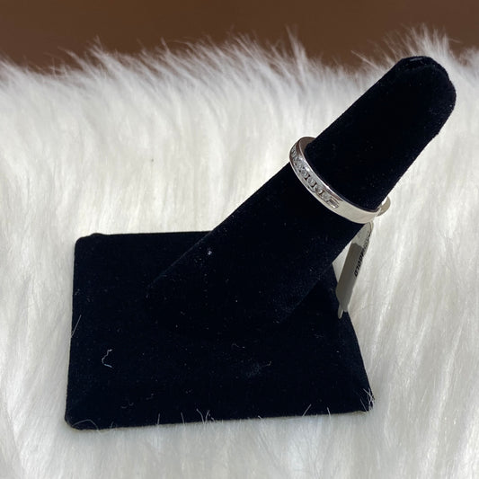 14K White Gold Diamond Luxury Engagement Ring Ct Dia / 2.8gr / Size 5