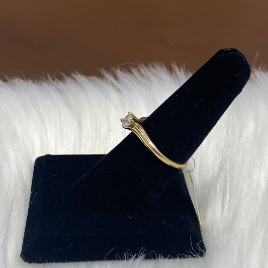 14K Yellow Gold Diamond Luxury Engagement Ring Ct Dia Wd / 3.7gr / Size 7.5