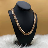 10K Rose Gold Cuban Links Chain / 250gr / 12mm / 24in