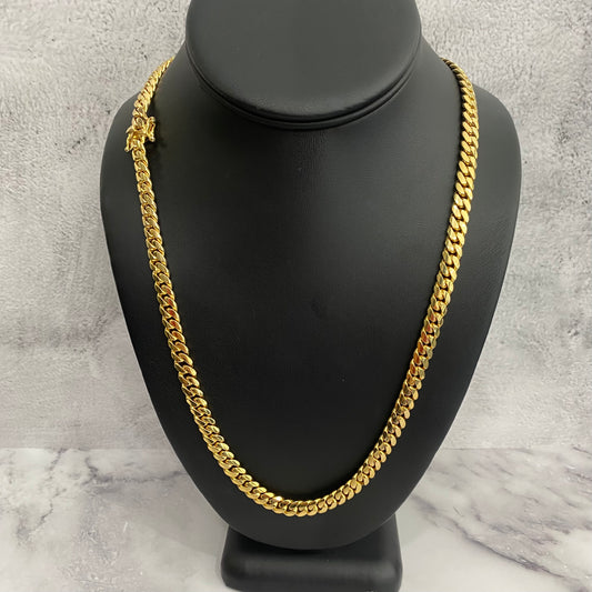 10K Yellow Gold Cuban Links / 98.1gr / 7.7mm / 24in