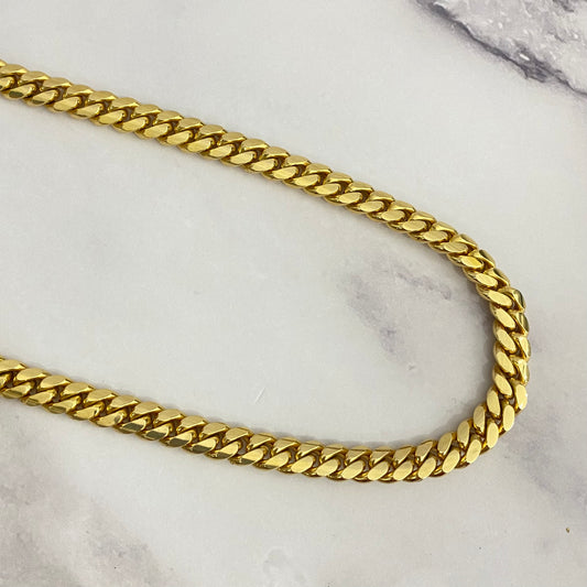 10K Yellow Gold Cuban Links / 102.5gr / 7.8mm / 24.5in