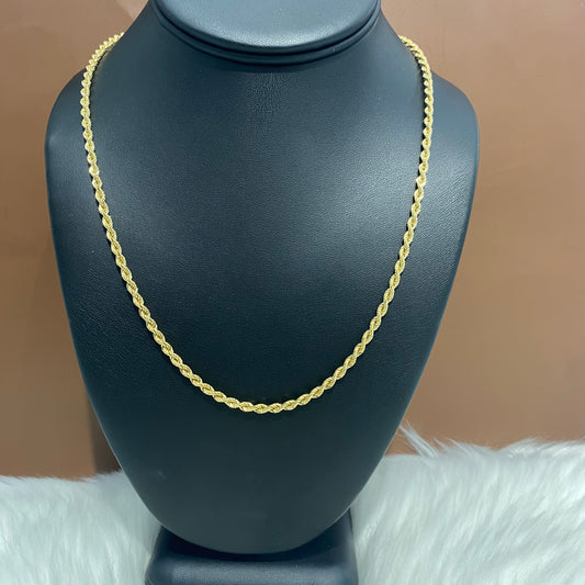 10K Yellow Gold Rope Chain / 14.4gr / 3.1mm / 20in