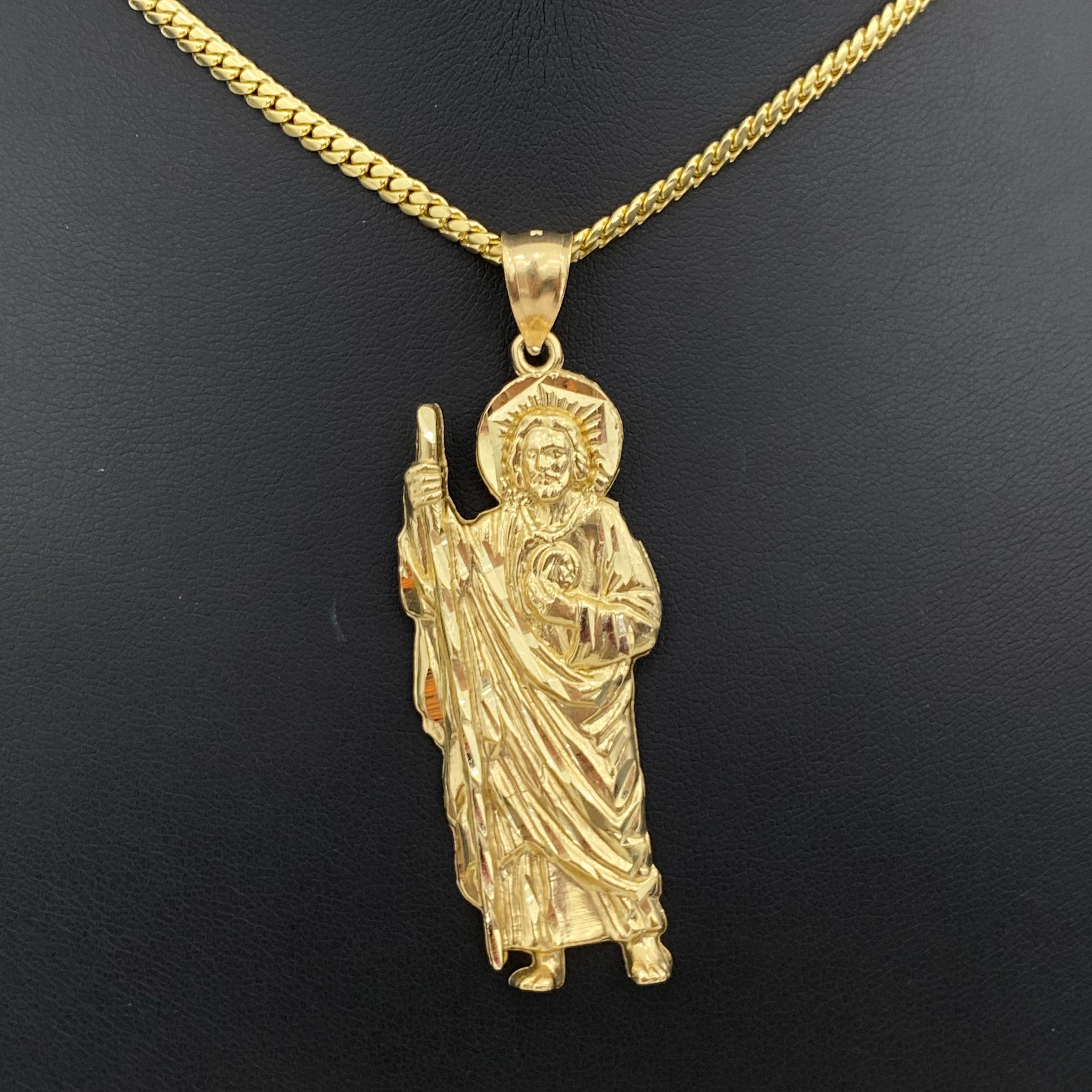 14K Yellow Gold San Lazaro Pendant / 9gr