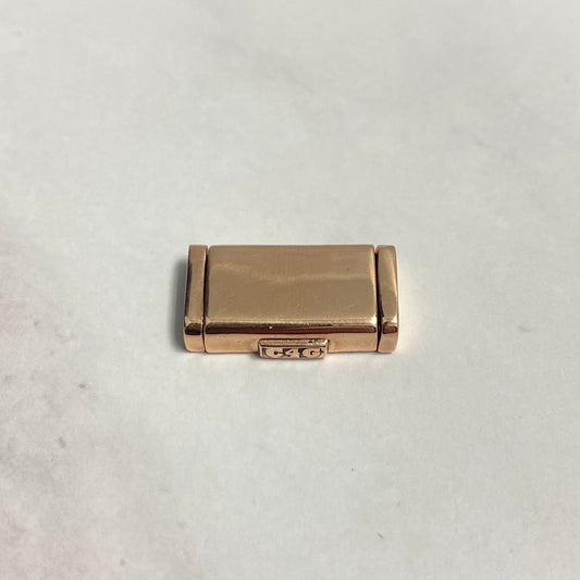 10K Rose Gold Plain Sleek Lock / 13.2gr / 13mm / 1in