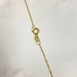 14K Yellow Gold Letter I Jewelry Set / 1.3gr / 1.2mm / 18in