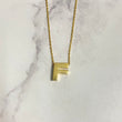 14K Yellow Gold Letter F Jewelry Set / 1.5gr / 1.2mm / 18in