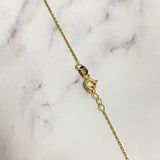 14K Yellow Gold White Heart Chain / 6.1gr / 1mm / 18in