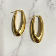 14K Yellow Gold Vintage Hoop Earrings / 6.5gr / 1.5in