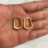 14K Yellow Gold Vintage Hoop Earrings / 2.7gr / 0.8in