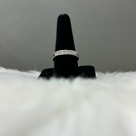 10K White Gold Diamond Fashion Engagement Ring 0.46Ct Dia / 5.1gr / Size 10