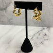 14K Yellow Gold Vinatge Hoop Earrings / 4gr / 1in