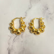 14K Yellow Gold Vinatge Hoop Earrings / 3.5gr / 0.7in