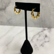 14K Yellow Gold Vinatge Hoop Earrings / 3gr / 0.6in