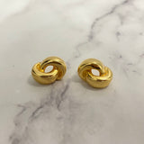 14K Yellow Gold Vintage Stud Earrings / 2.4gr