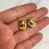 14K Yellow Gold Vintage Stud Earrings / 2.4gr