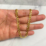 14K Yellow Gold American Cuban Link Chain / 22.6gr / 6mm / 24in