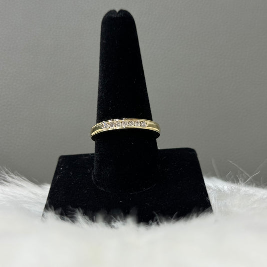 10K Yellow Gold Diamond Fashion Engagement Ring 0.25Ct Dia / 3.7gr / Size 10