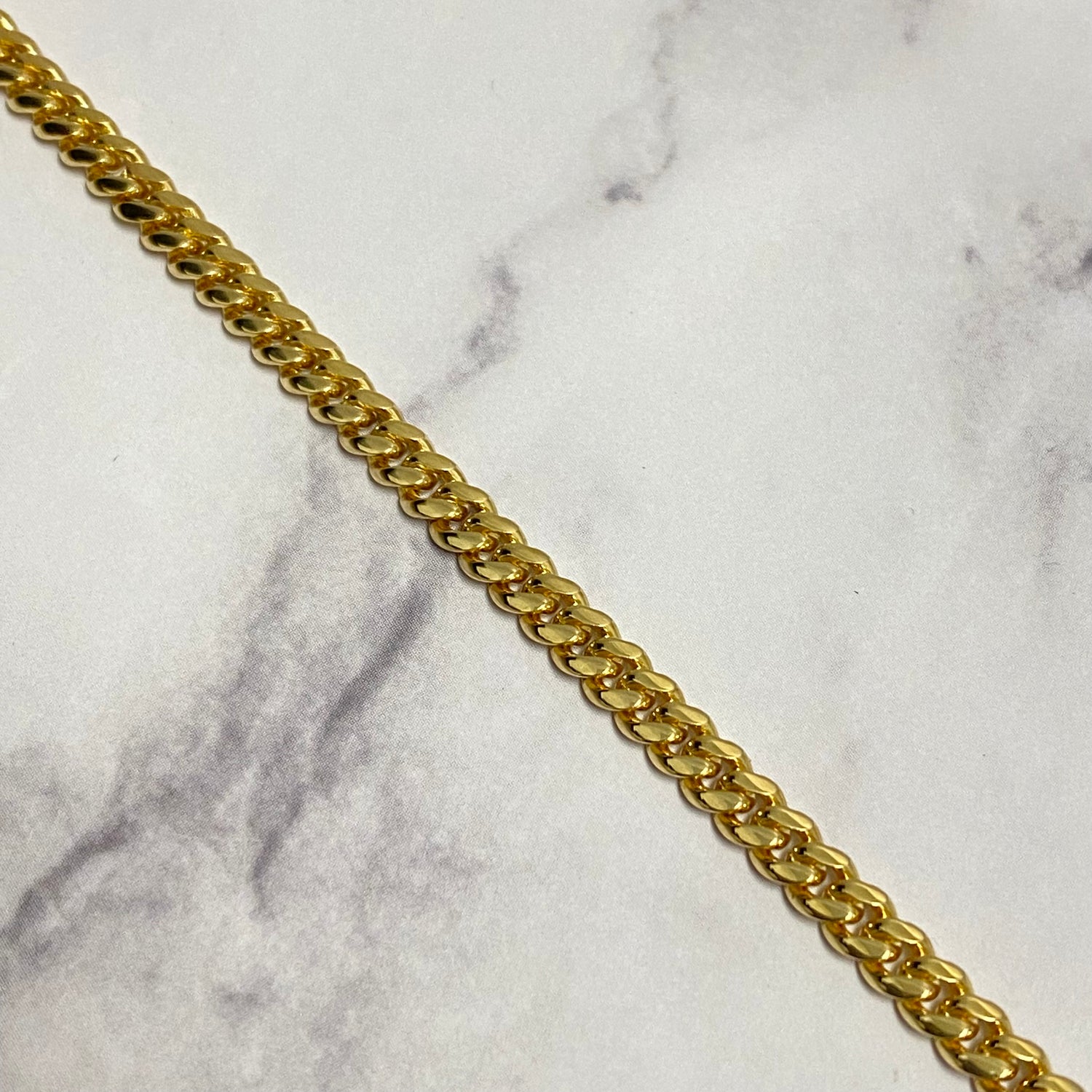 10K Yellow Gold Micro Cuban / 18.3gr / 3.4mm / 22in
