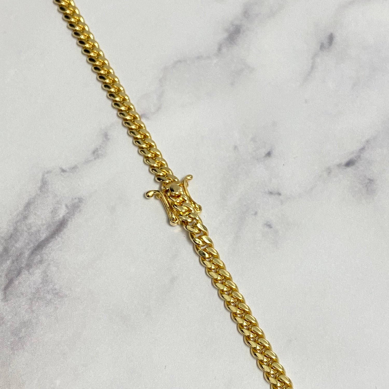 10K Yellow Gold Micro Cuban / 18.3gr / 3.4mm / 22in