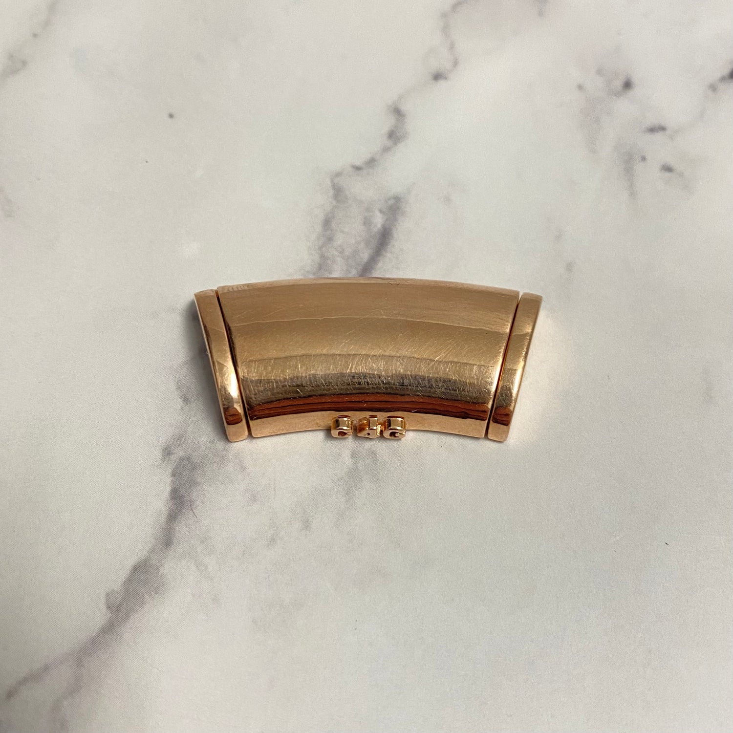 14K Rose Gold Plain Sleek Lock / 24.1gr / 17mm / 1.5in