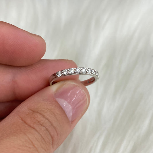 14k  Diamond Fashion Engagement Ring White Gold / 2gr / Size 6