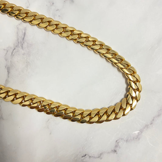 10K Yellow Gold Cuban Links / 246gr / 12mm / 24in