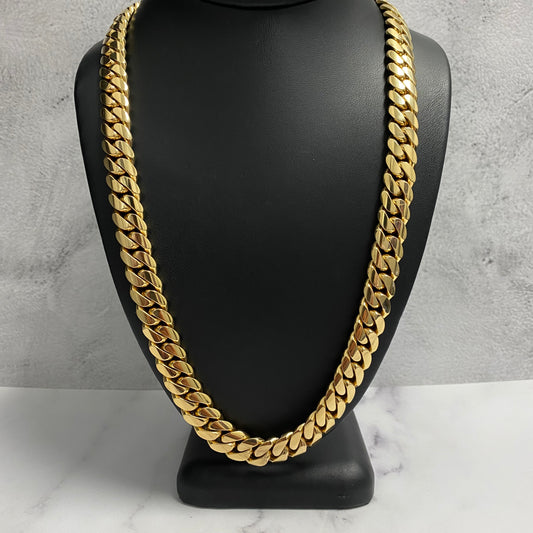 10K Yellow Gold Cuban Links / 246gr / 12mm / 24in