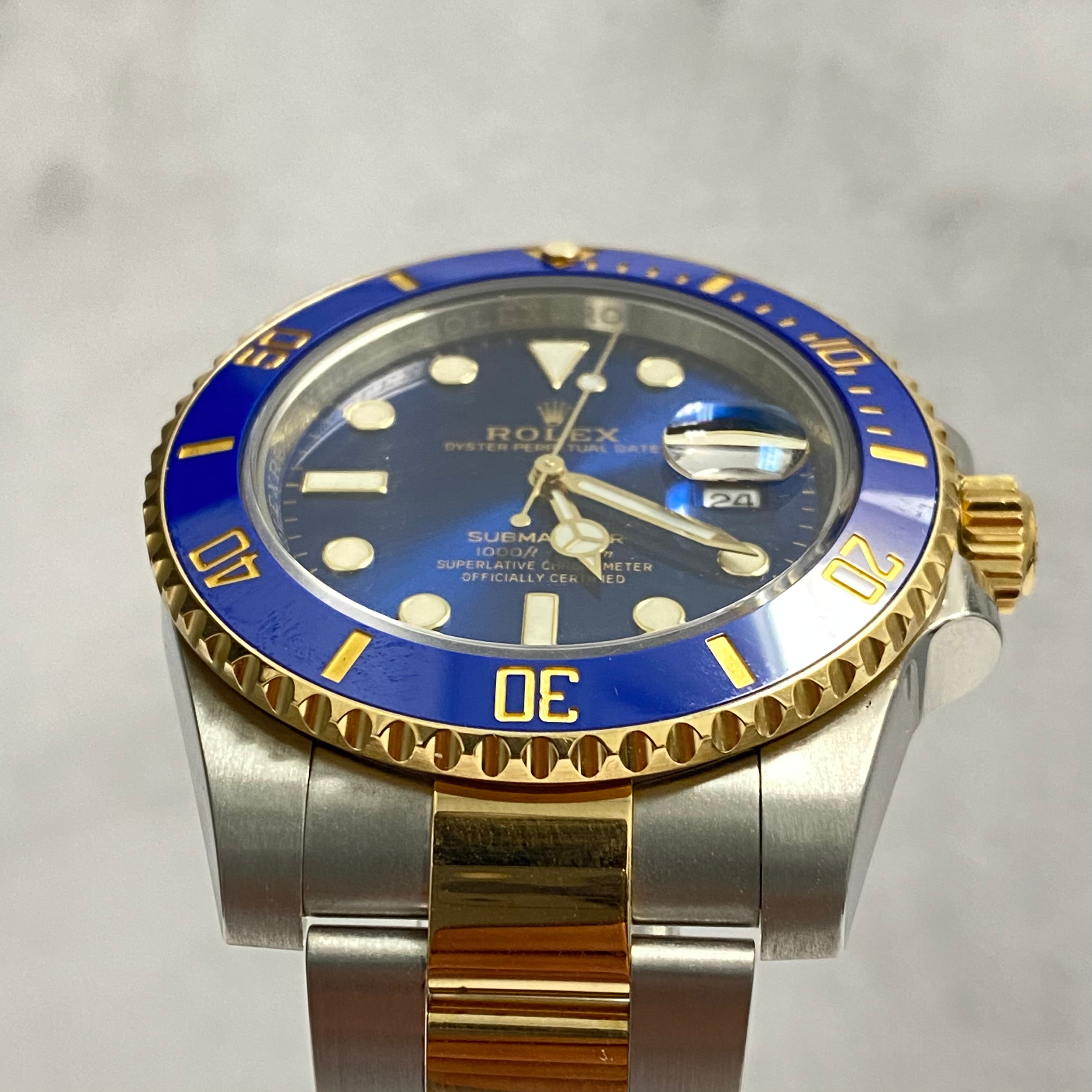 Rolex Submariner Blue 40Mm 2 Tone 18K 116613Lb