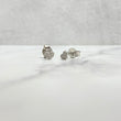 14K White Gold Diamonds Heart Stud Earrings 0.06 Ct Dia / 0.68gr / 4mm