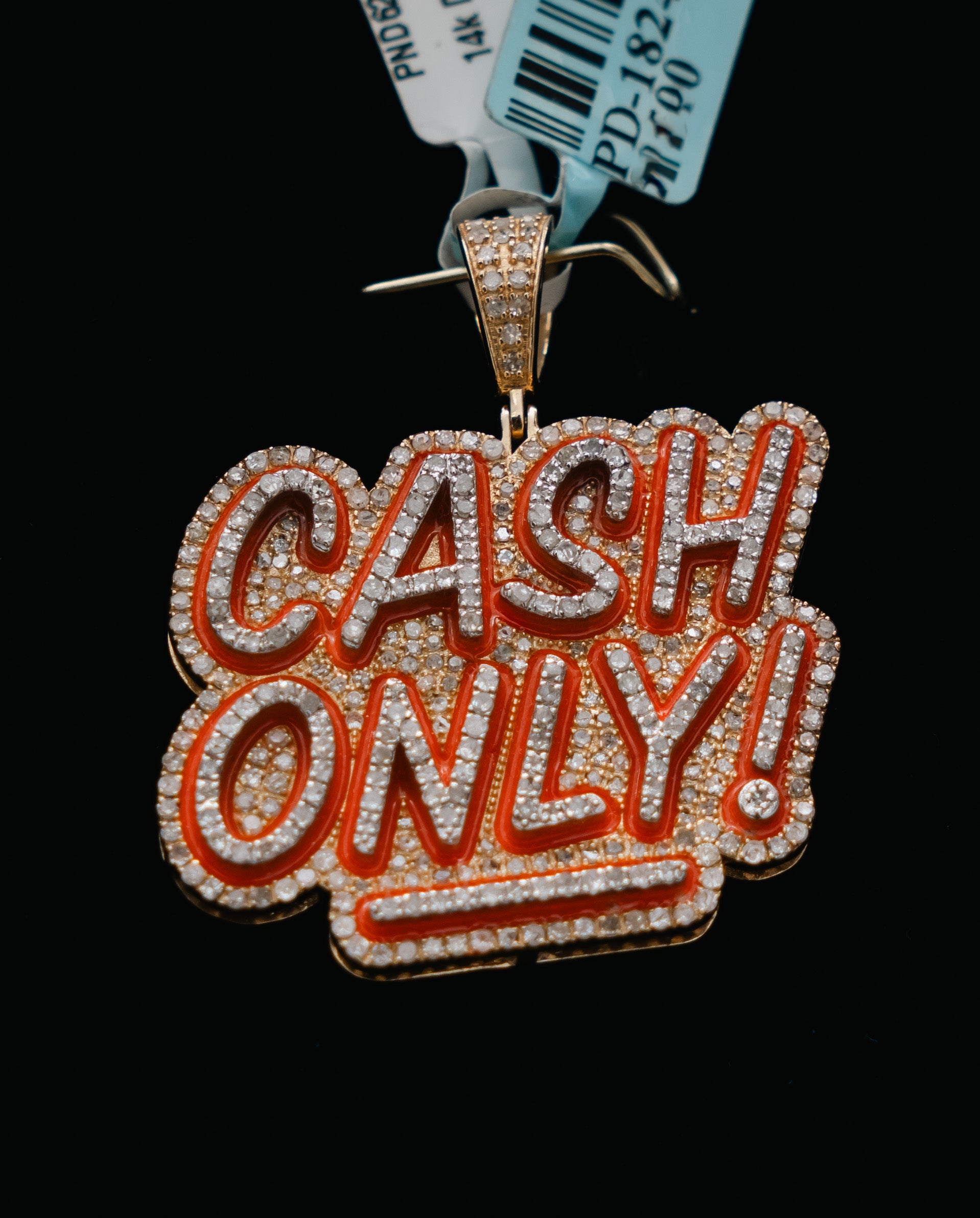 Cash Only Pendant 14K Yellow Gold With Diamond / 10.9gr