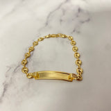 18K Yellow Gold Gc Baby Name Bracelet / 3.1gr / 4.8mm / 6.5in