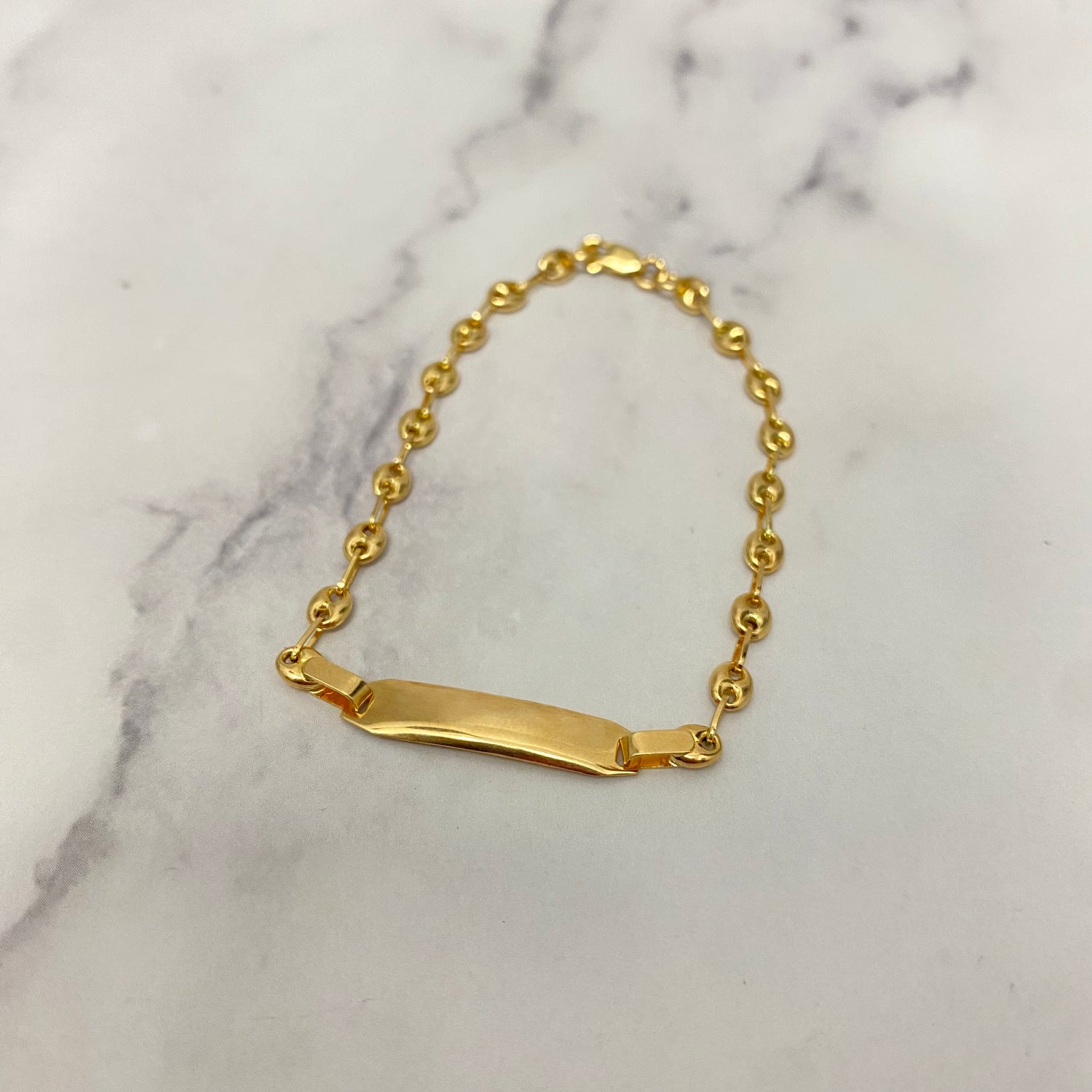 18K Yellow Gold Gc Baby Name Bracelet / 2.2gr / 3.3mm / 6 3/4in