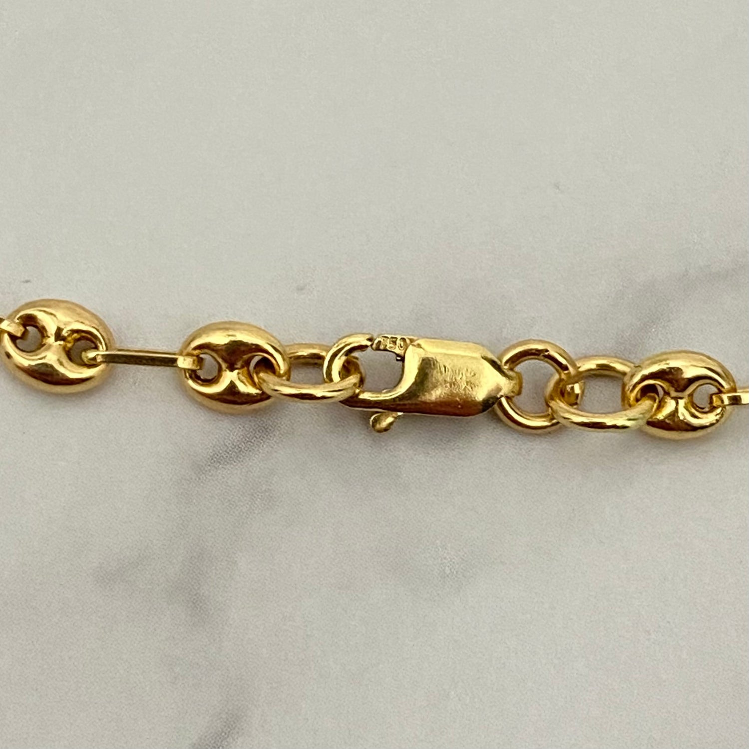 18K Yellow Gold Gc Baby Name Bracelet / 2.2gr / 3.3mm / 6 3/4in