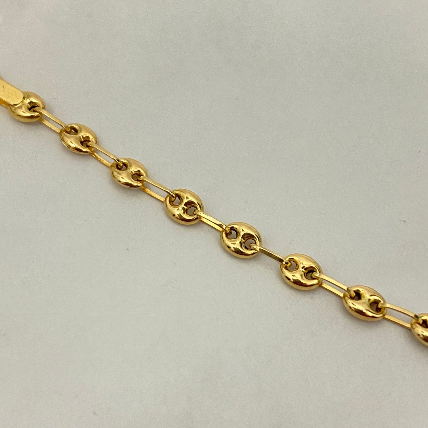 18K Yellow Gold Gc Baby Name Bracelet / 2.2gr / 3.3mm / 6 3/4in