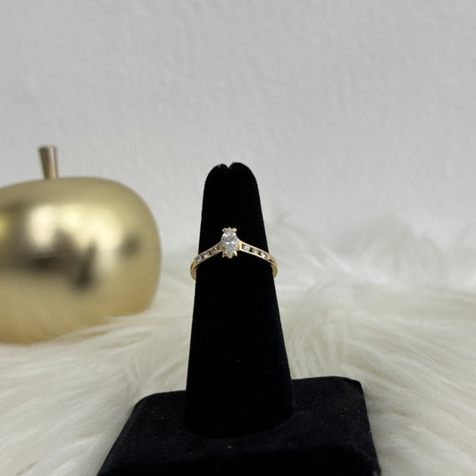 14K Yellow Gold Diamond Fashion Engagement Ring Ct Dia / 2.8gr / Size 5