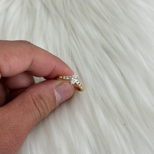 14K Yellow Gold Diamond Fashion Engagement Ring Ct Dia / 2.8gr / Size 5