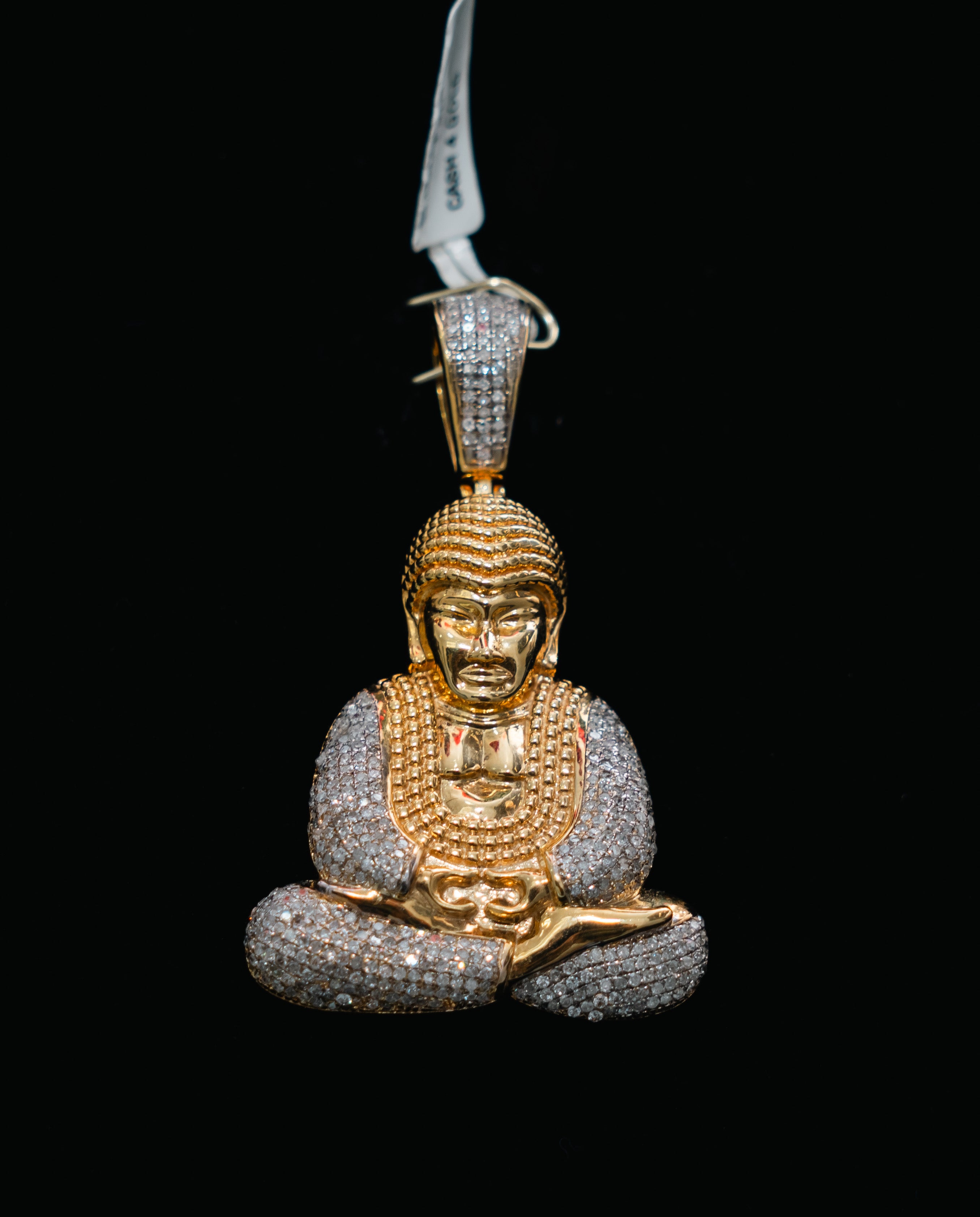 Buddhas Pendant 10K Yellow Gold With Diamond / 45181gr
