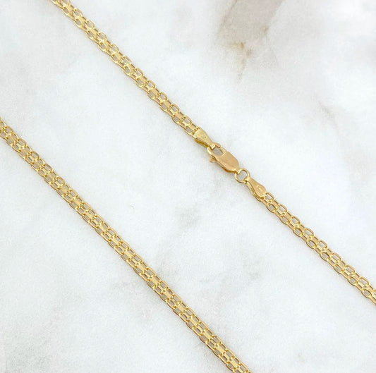 18K Yellow Gold Chino Link Chain / 5.4gr / 3.1mm / 23in