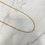 18K Three Colour Gold Military Balls Diamond Cut Chain / 26.1gr / 3.8mm / 24in