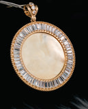 10K Yellow Gold Memorial Pendant With Zirconia / 23.5gr