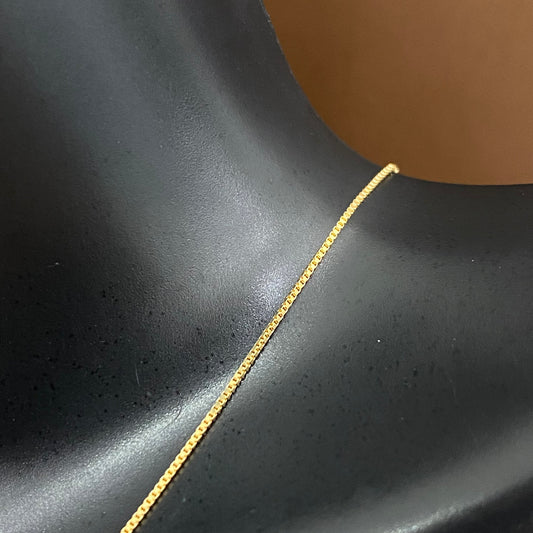 18K Yellow Gold Cross Jewelry Set With Zircons / 1.44gr / 15in
