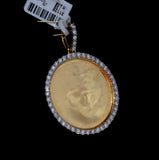 10K Yellow Gold Memorial Pendant With Diamond / 8gr